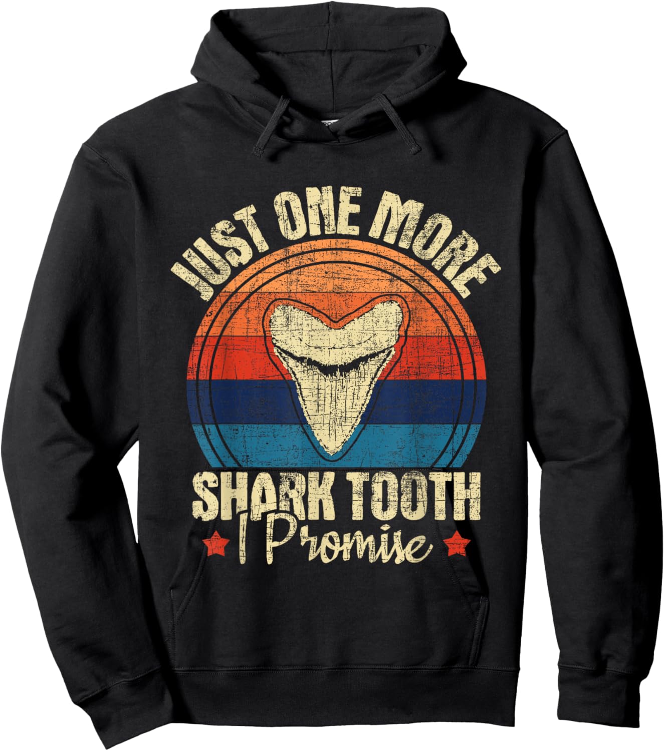 Just One More Shark Tooth I Promise - Retro Fossil Hoodie - Hoodie | Black