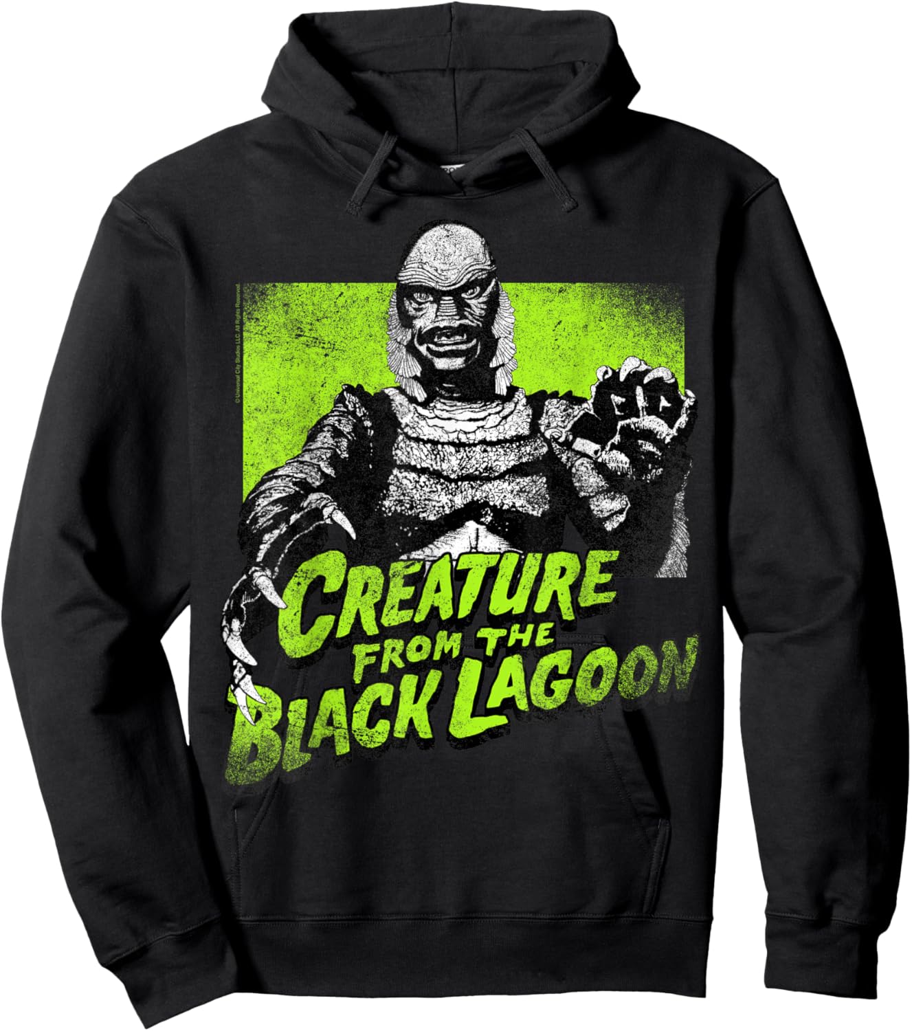 Universal Monsters Creature From The Black Lagoon Green Hoodie - Hoodie | Black