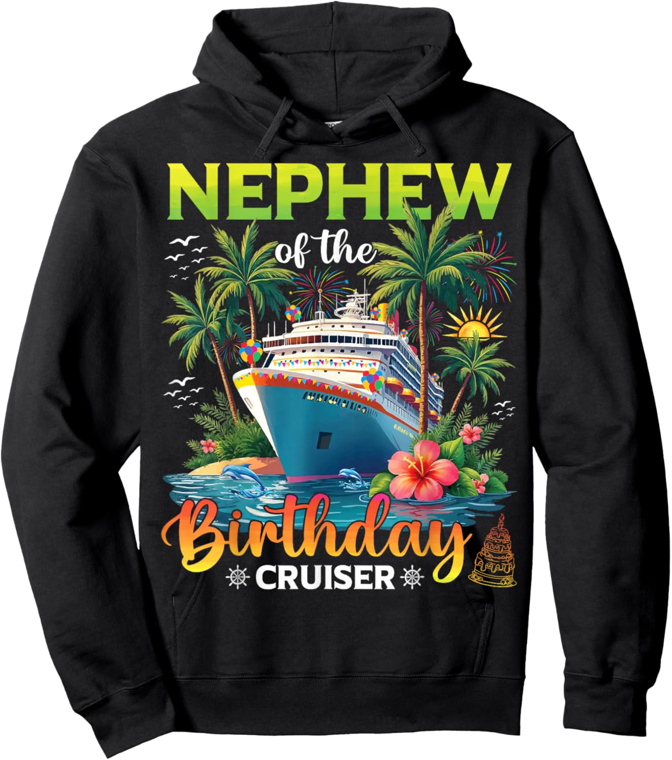 Family Matching Nephew of The Birthday Cruiser Hoodie - Hoodie | Black