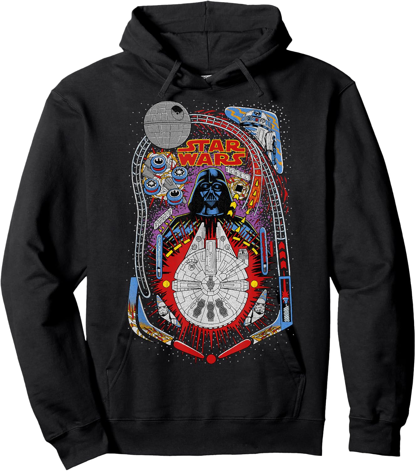 Star Wars Darth Vader Death Star Pinball Hoodie - Hoodie | Black