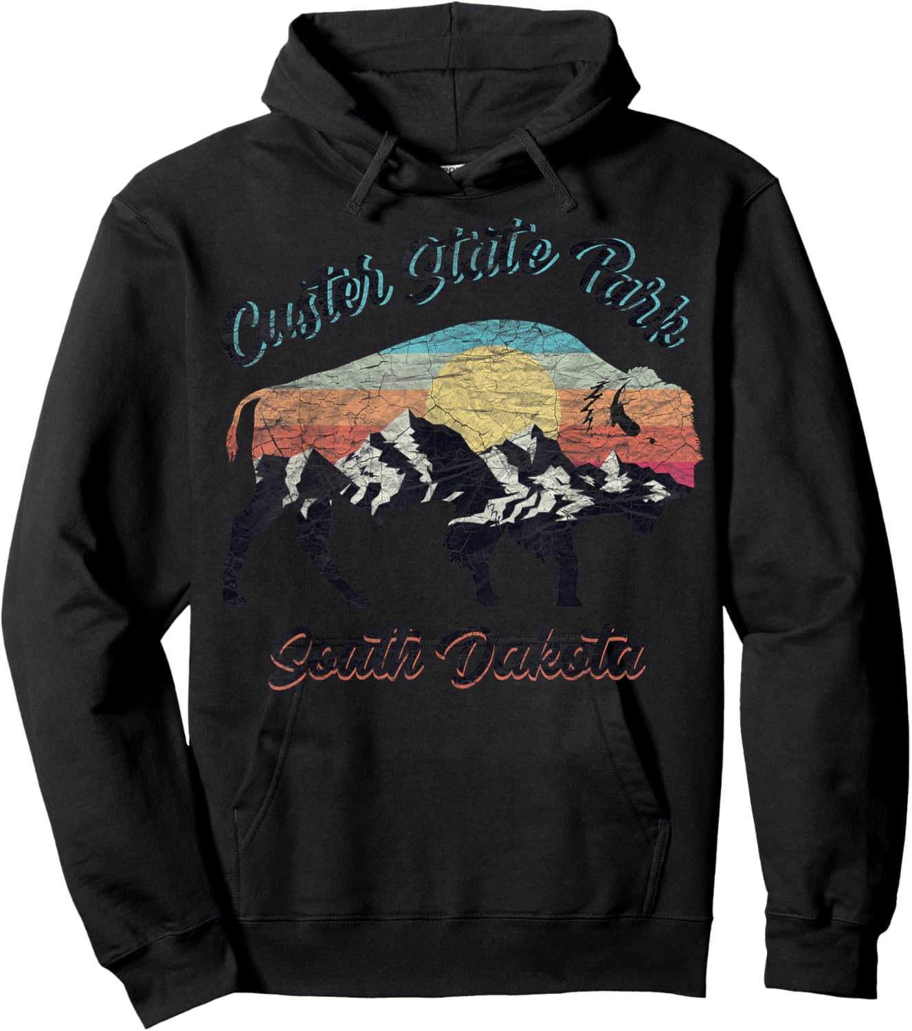 Custer State Park Buffalo South Dakota The Mount Rushmore Hoodie - Hoodie | Black