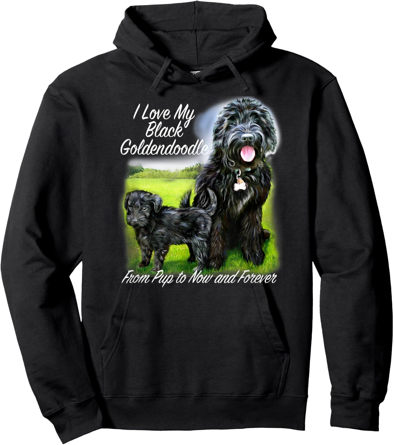 Golden Doodle I Love My Black Goldendoodle From Pup Forever Hoodie - Hoodie | Black