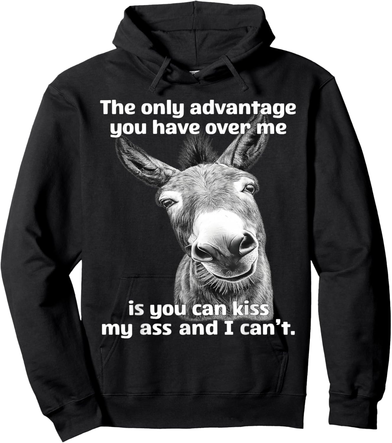 The Only Advantage You Have Over Me is You Can Kiss My Ass Hoodie - Hoodie | Black