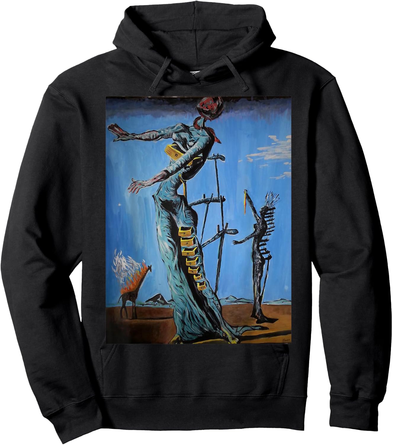 Famous Painting Illustration Hoodie - Hoodie | Black