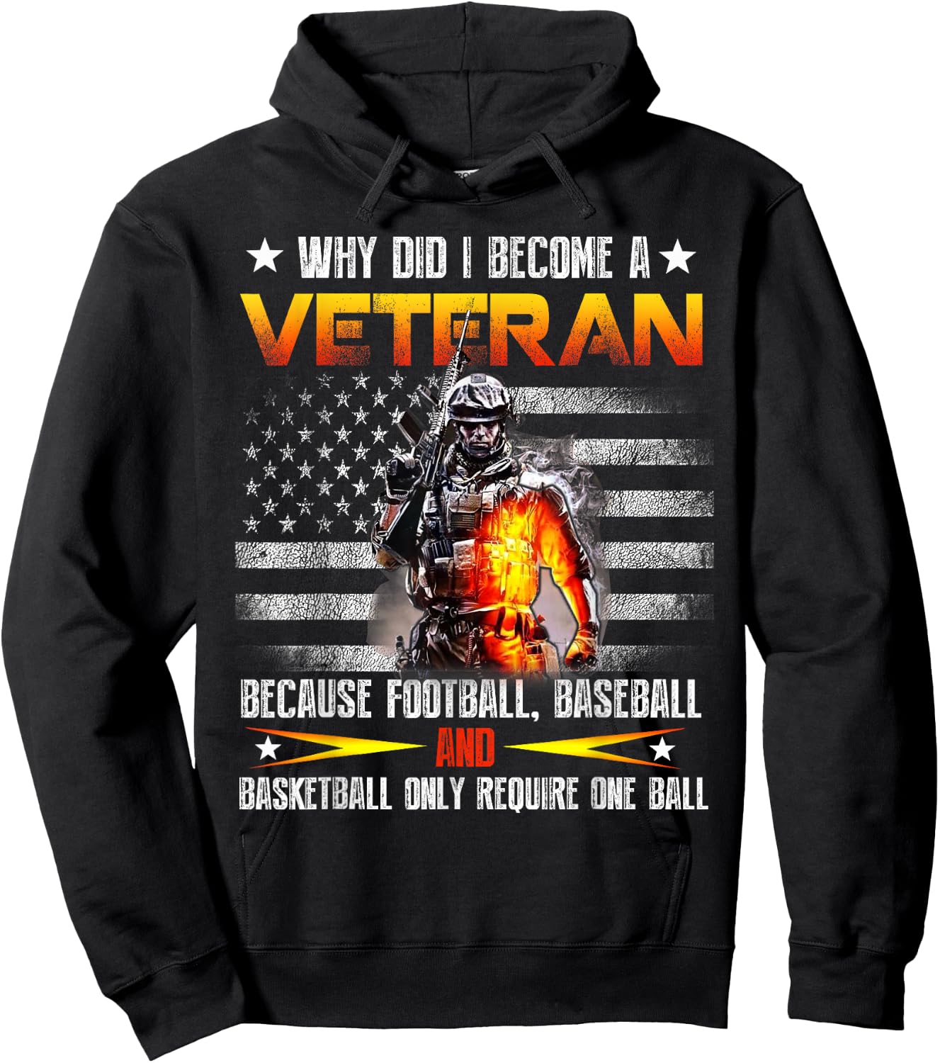 Why Did I Become A Veteran Hoodie - Hoodie | Black