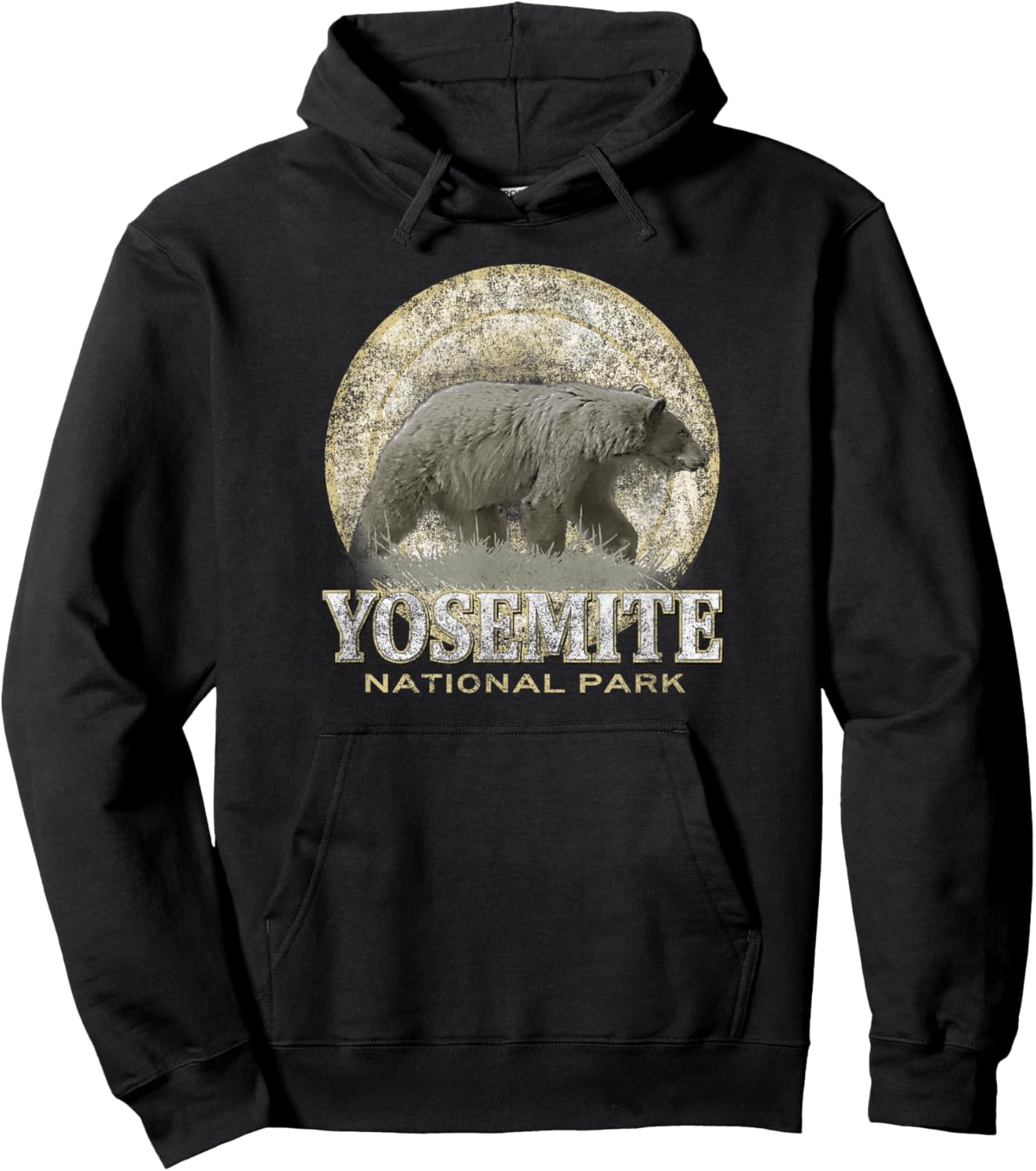Yosemite National Park Black Bear Graphic Hoodie - Hoodie | Black