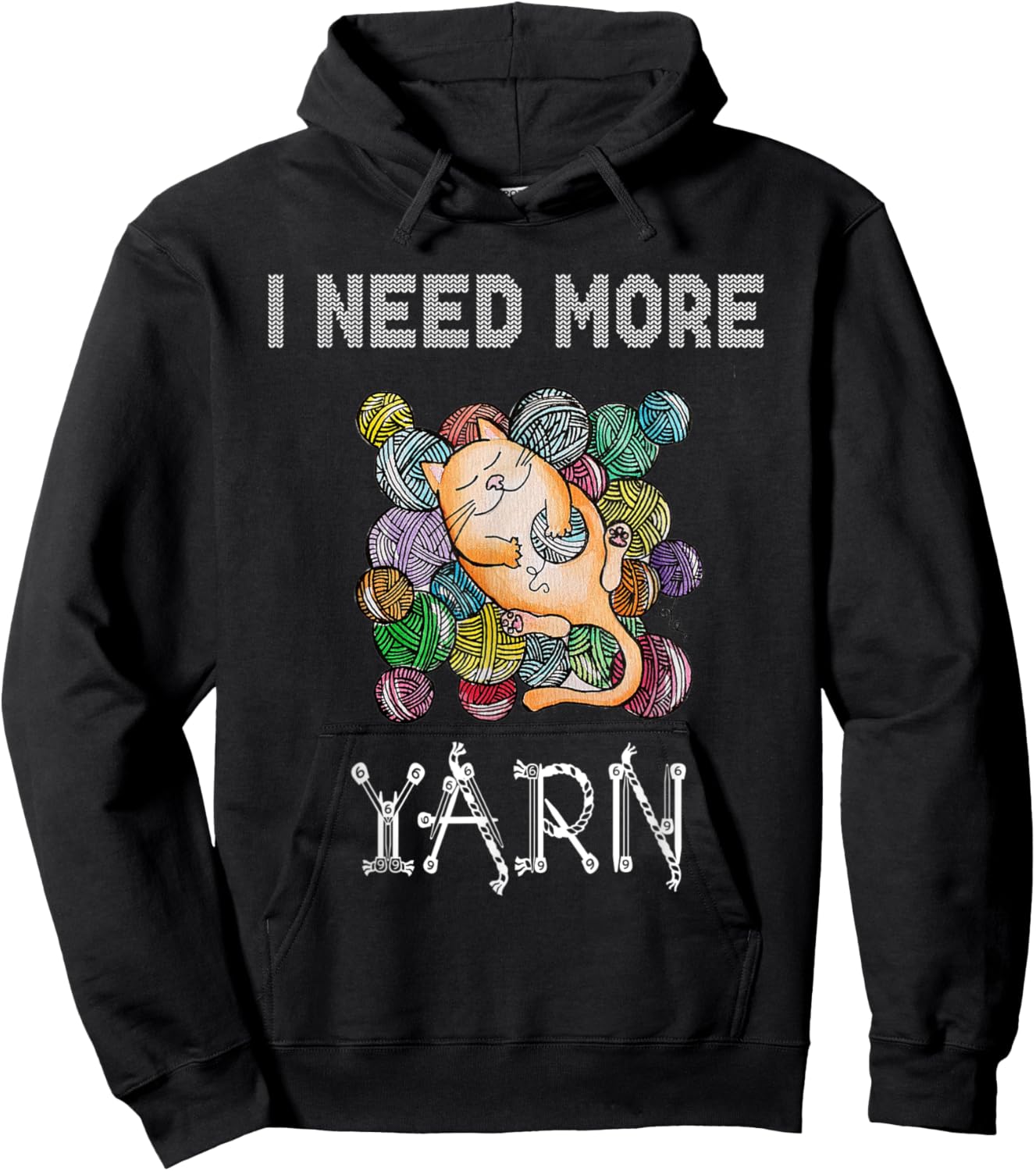 I need more yarn Hoodie - Hoodie | Black