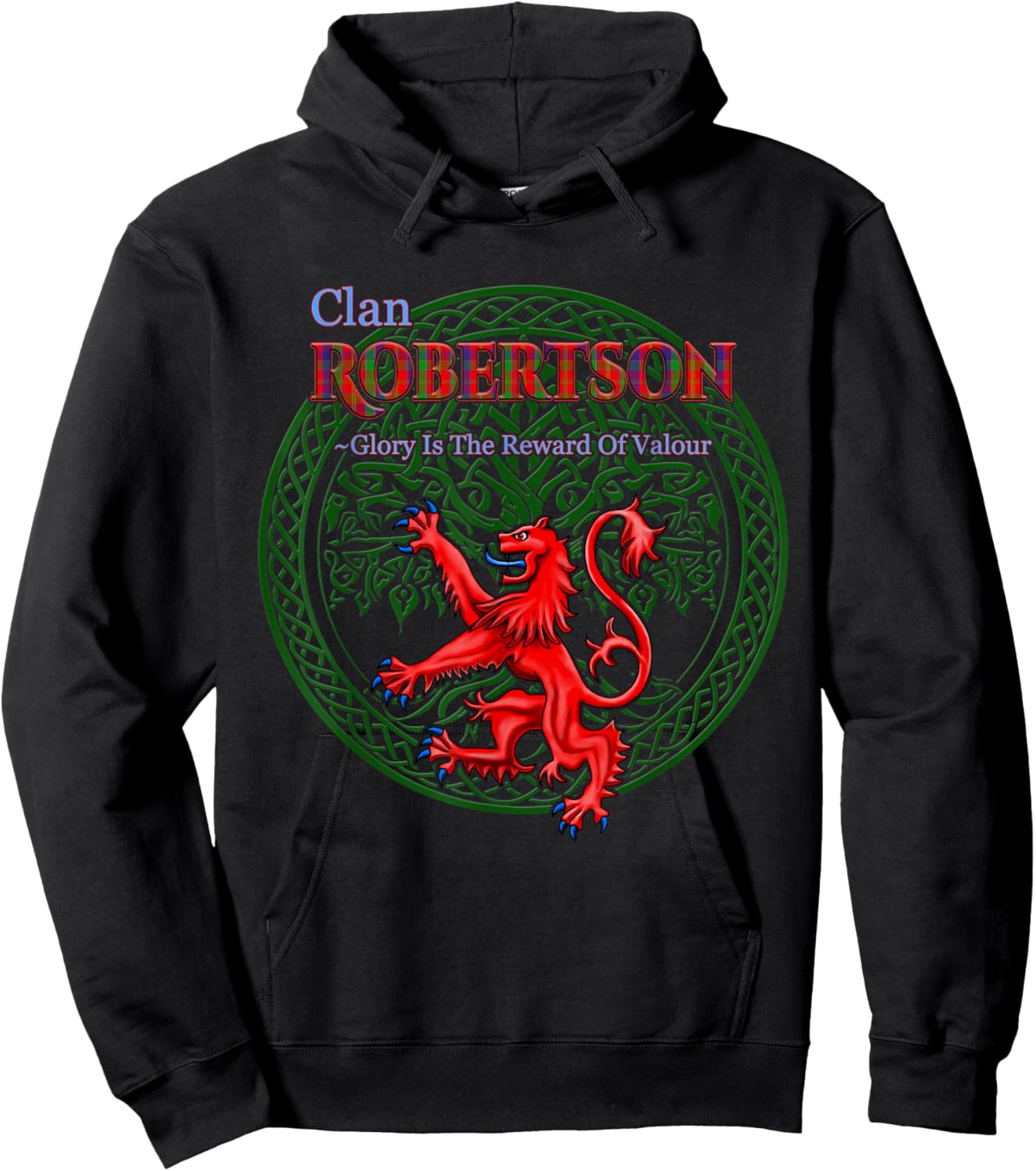 Robertson Scottish Clan Pride Family Motto Hoodie - Hoodie | Black
