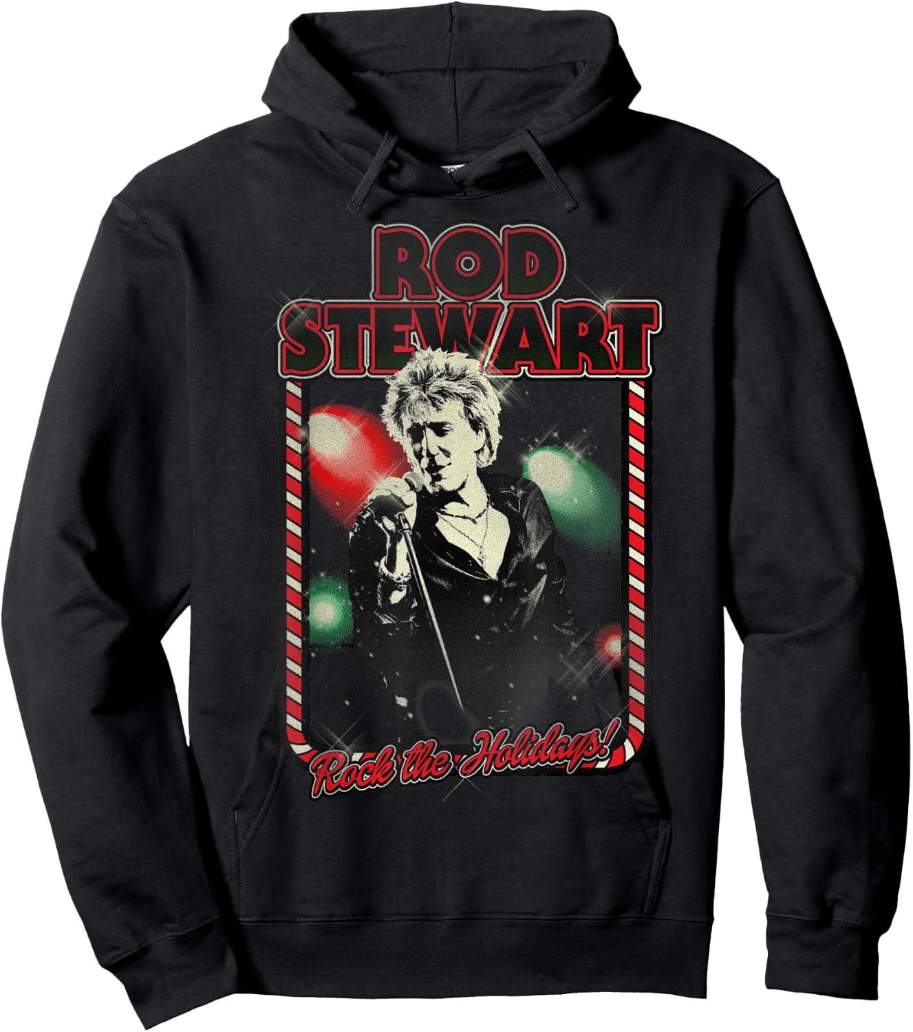 Rod Stewart Official Rock The Holidays Hoodie - Hoodie | Black