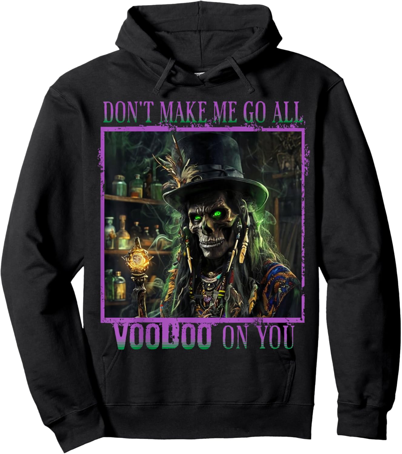 New Orleans Ghost Tour Scary Priest Voodoo Mardi Gras Hoodie - Hoodie | Black