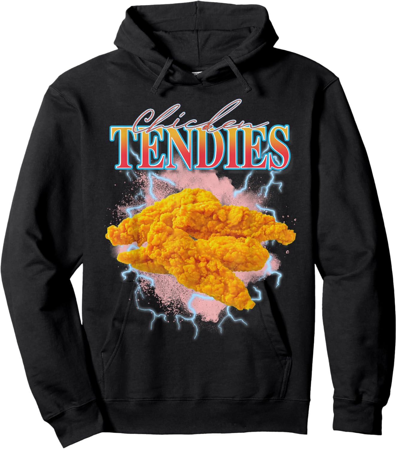 Chicken Tendies Heavy Metal World Tour Hardcore Music Hoodie - Hoodie | Black