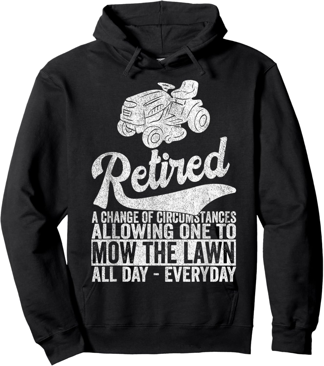 Funny Retired Definition Lawn Mowing Mow Retirement Hoodie - Hoodie | Black