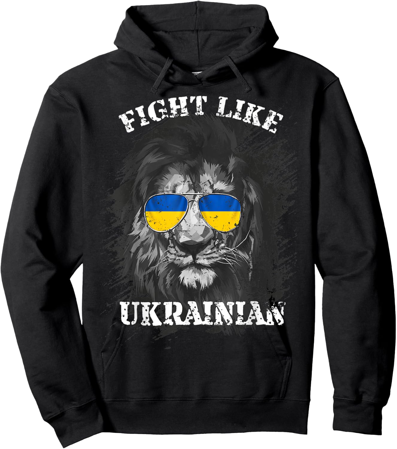 Fight Like Ukrainian , I stand with Ukraine Soldier Hoodie - Hoodie | Black