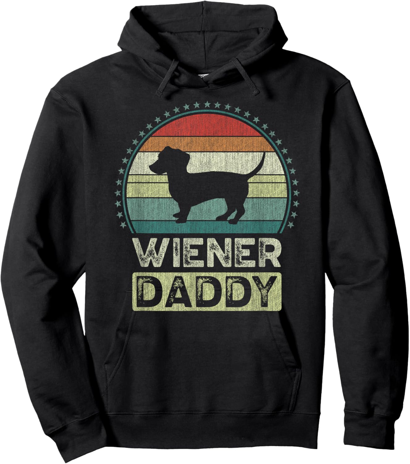 Wiener Daddy, Father's Day, Dachshund Dad Hoodie - Hoodie | Black