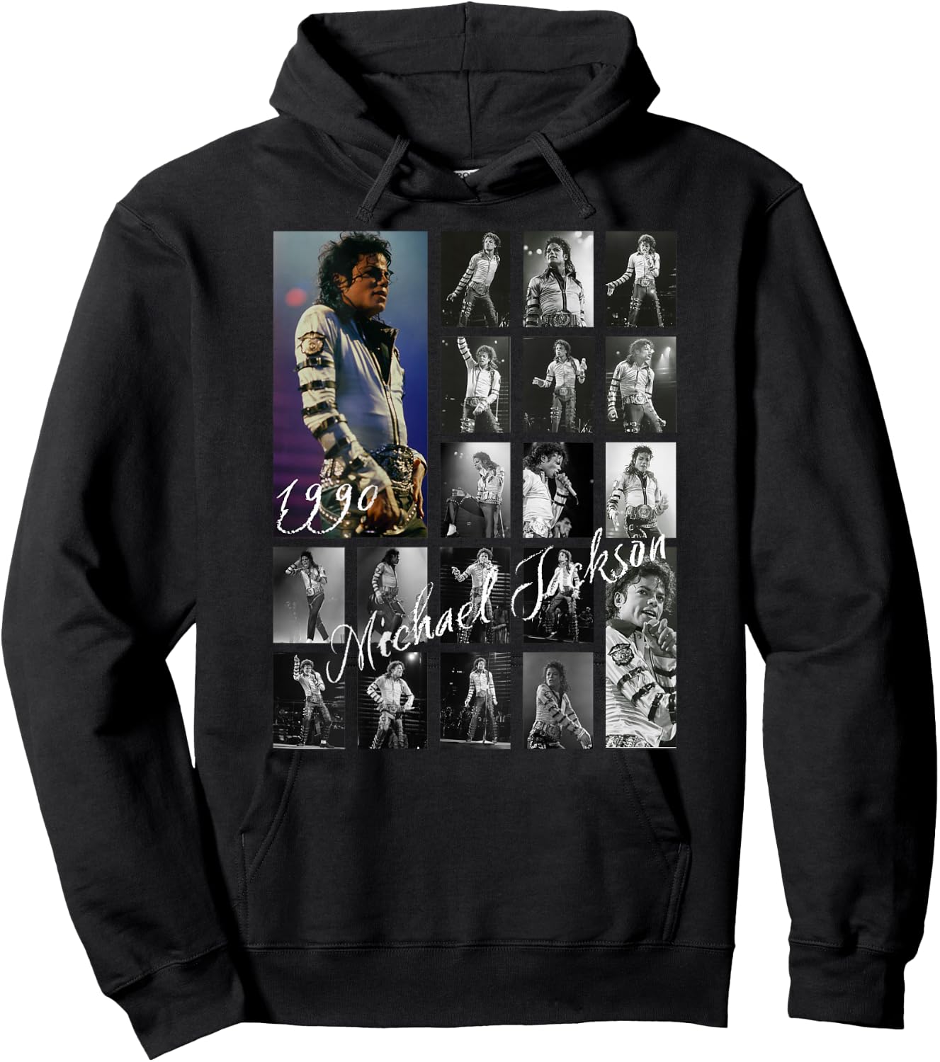 MJ-077_Back Printed Hoodie - Hoodie | Black