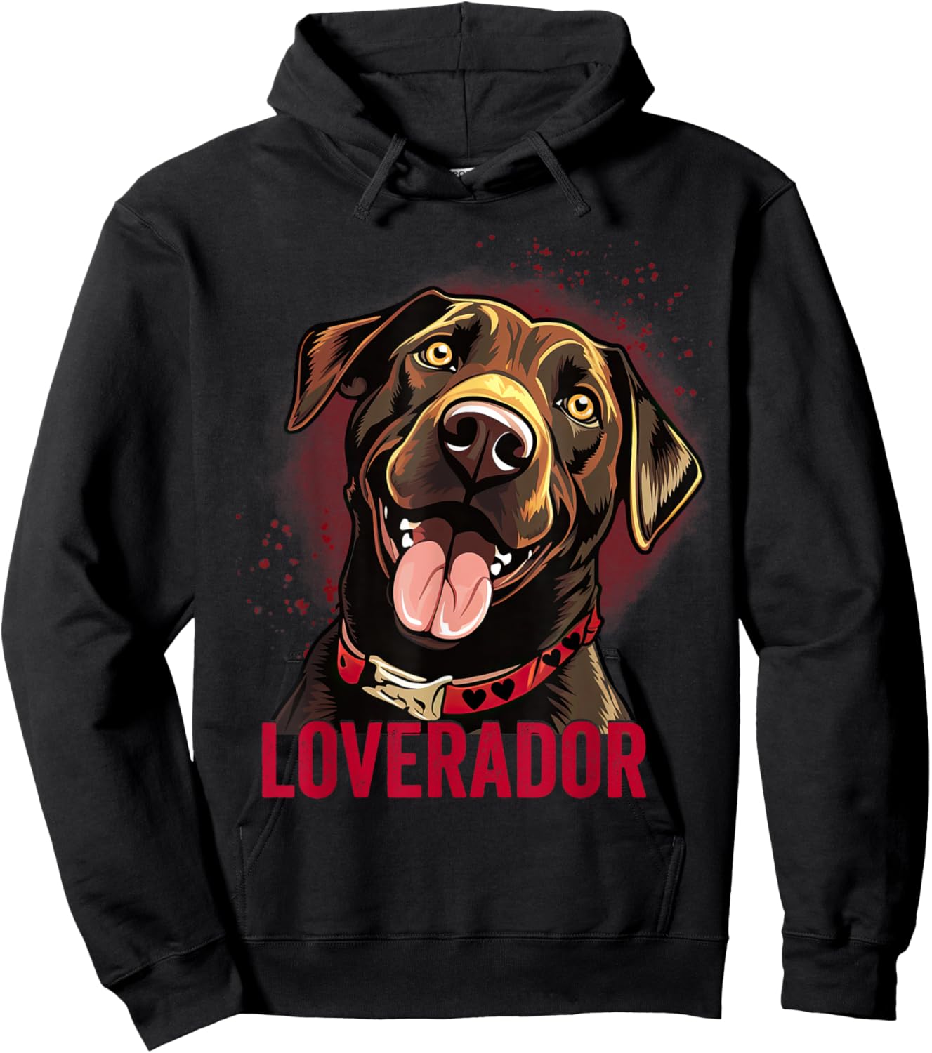 You Are My Loverador Lab Dad Mom Valentine Dog Labrador Women Hoodie - Hoodie | Black