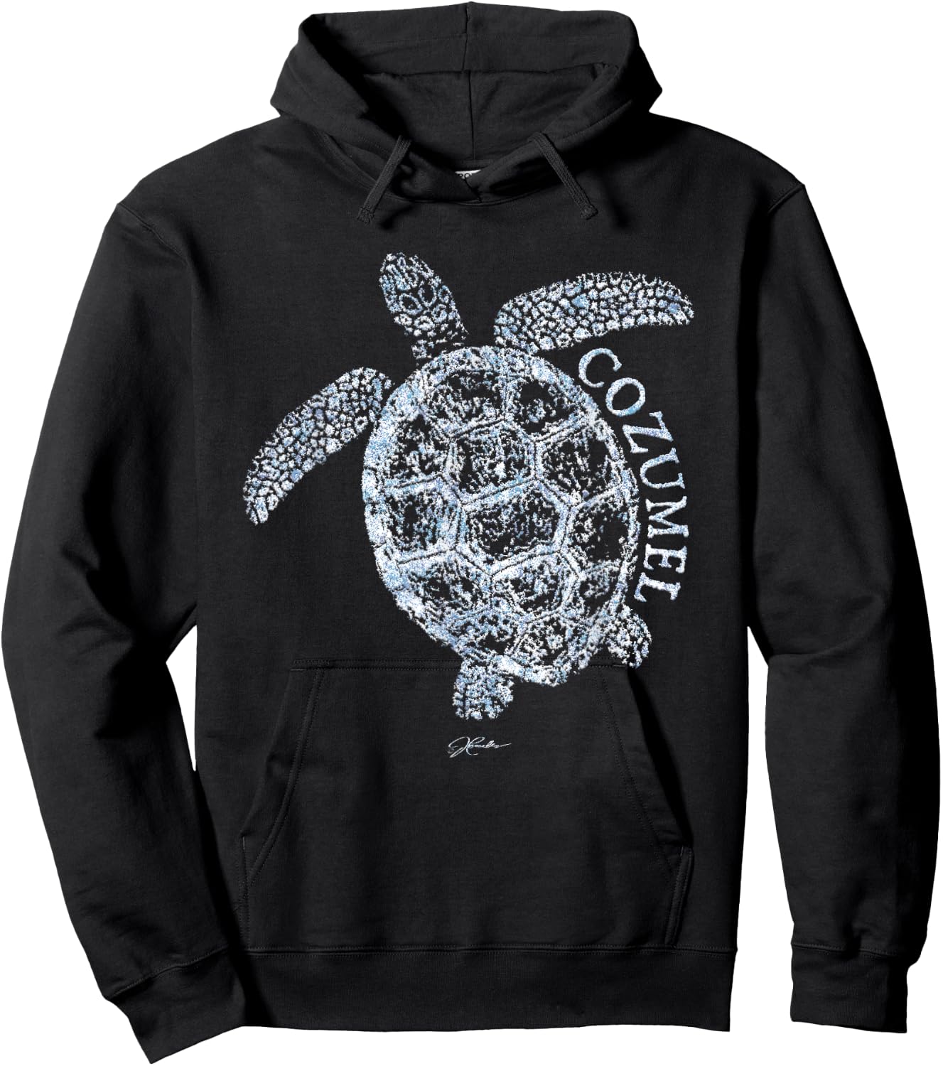 JCombs: Cozumel Sea Turtle Hoodie - Hoodie | Black
