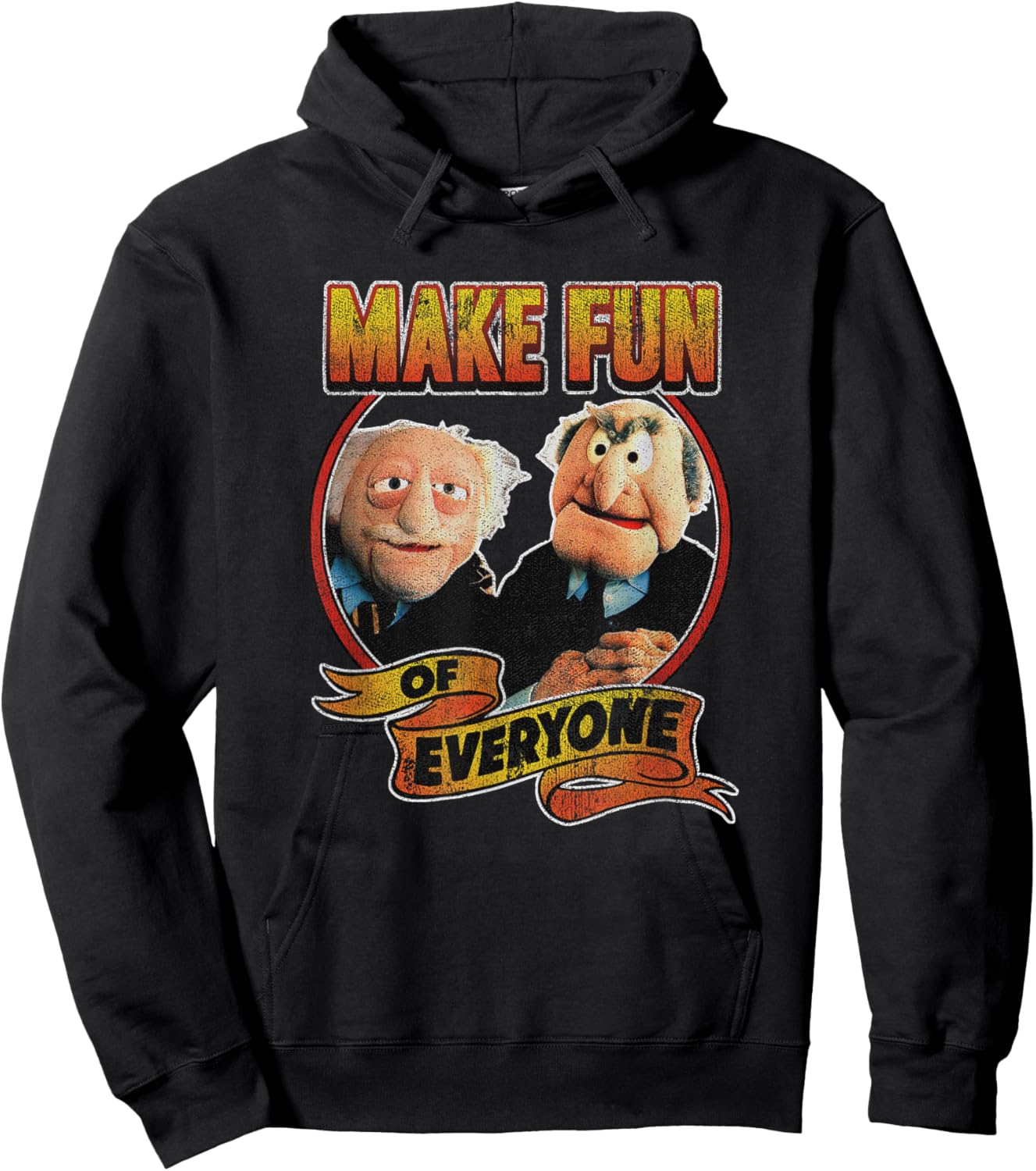 Disney The Muppets Make Fun of Statler Waldorf Vintage Shot Hoodie - Hoodie | Black