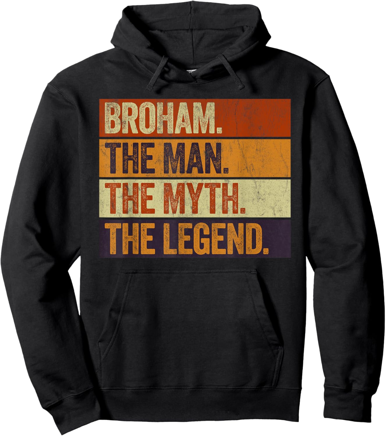 Broham the Man the Myth the Legend Funny Retro Brother Hoodie - Hoodie | Black