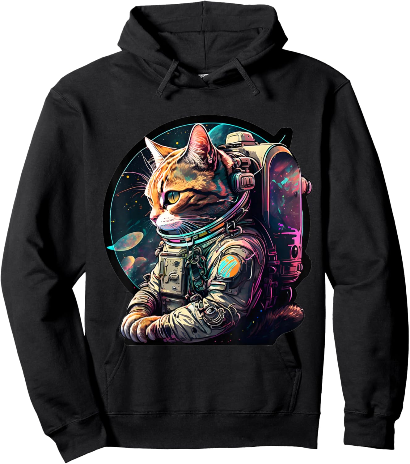 catstronaut Hero Universe Space Cat Astronaut With Spacesuit Hoodie - Hoodie | Black