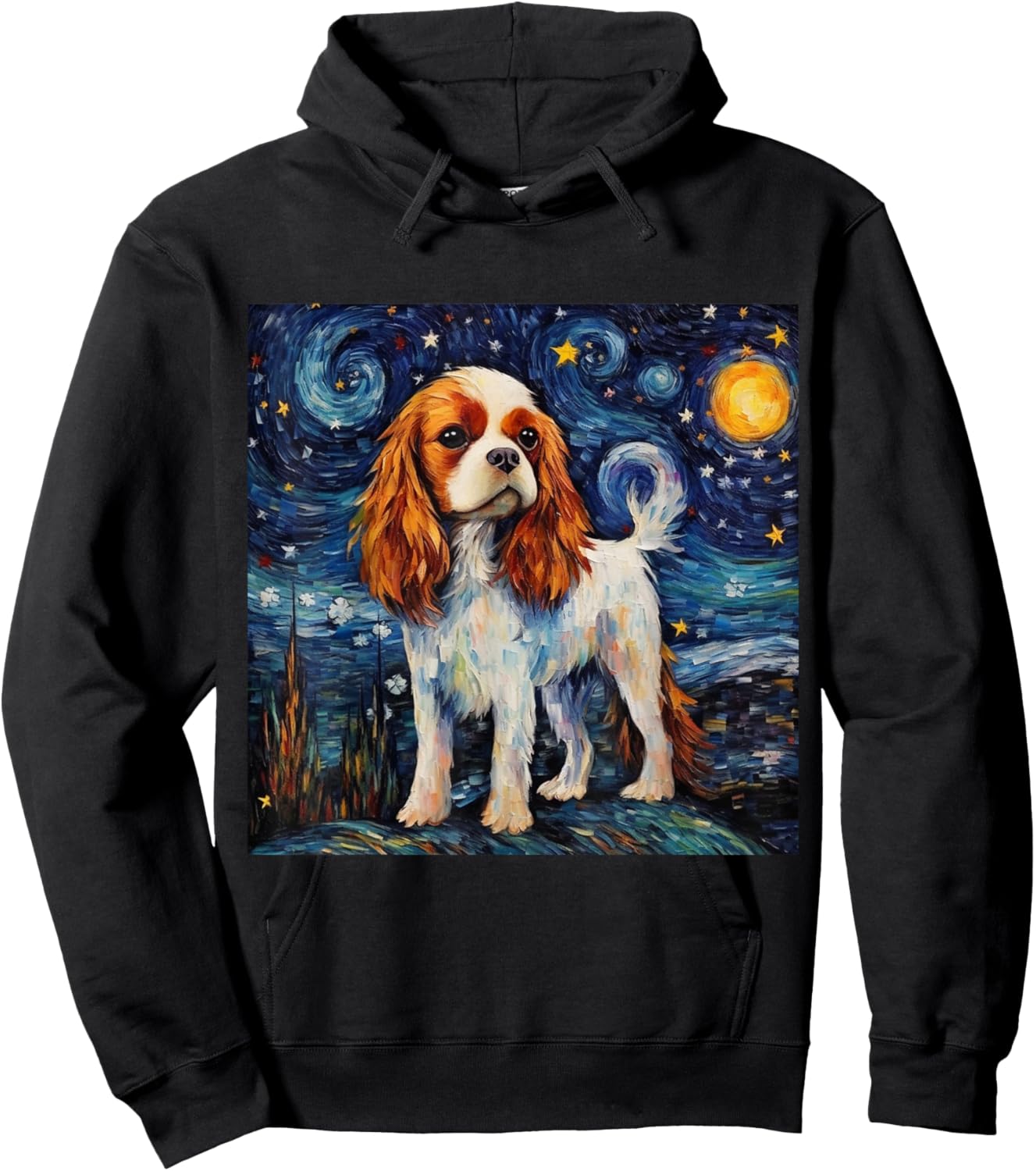 Cavalier King Charles Spaniel Starry Night Hoodie - Hoodie | Black