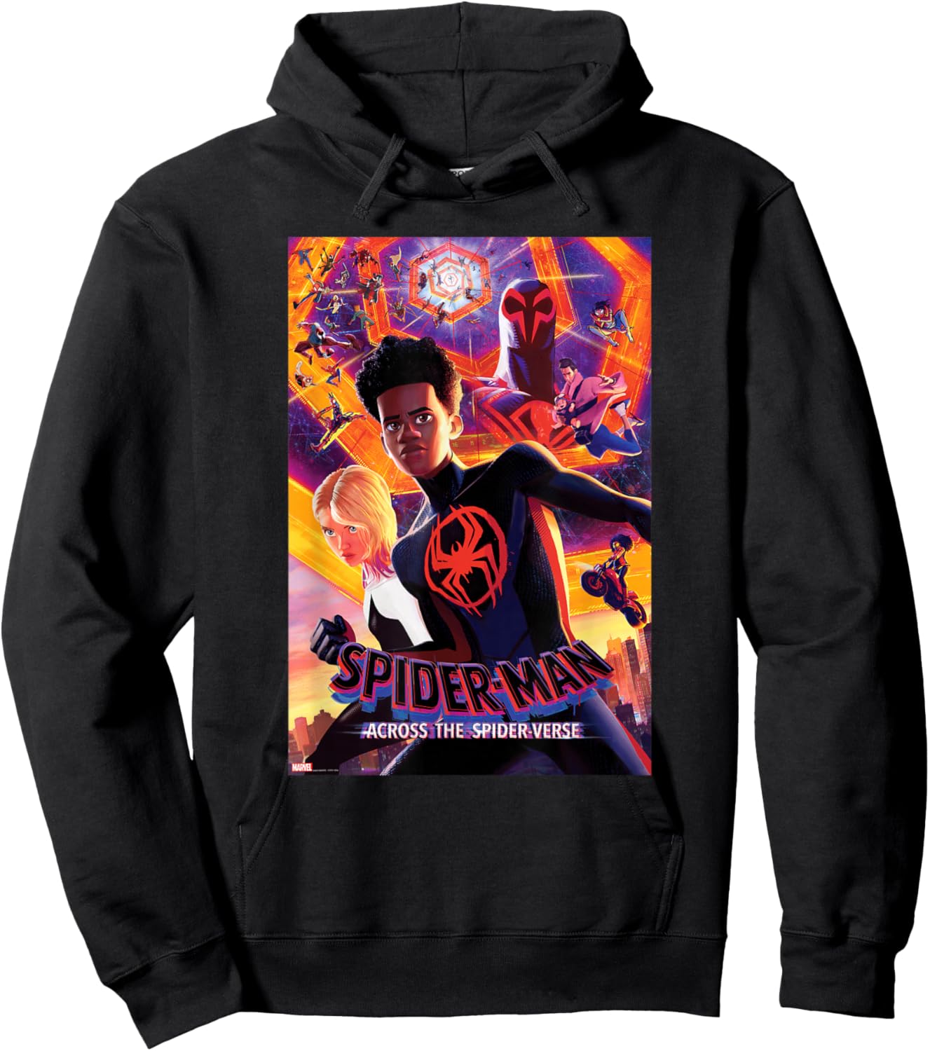 Marvel Spider-Man: Across The Spider-Verse Infinite Spiders Hoodie - Hoodie | Black
