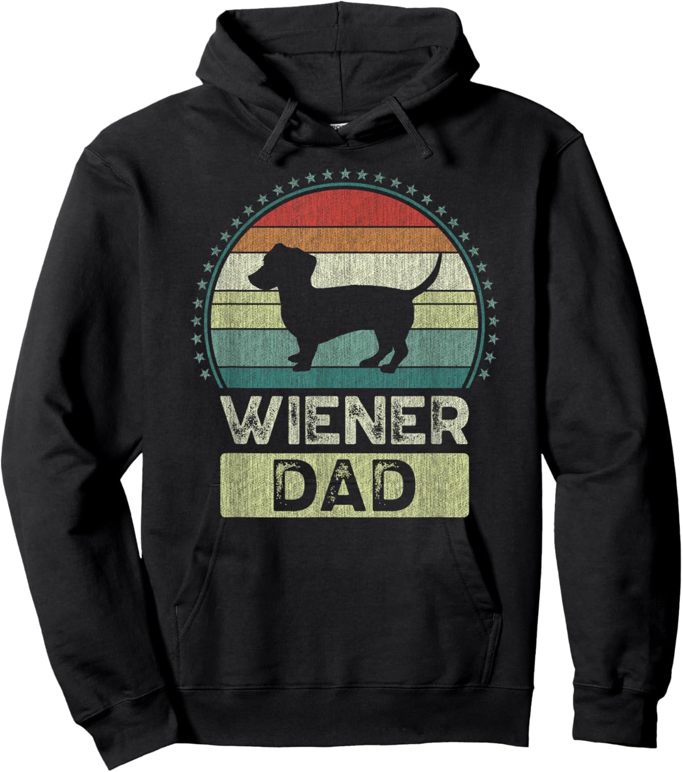 Wiener Dad, Father's Day, Dachshund Daddy Hoodie - Hoodie | Black