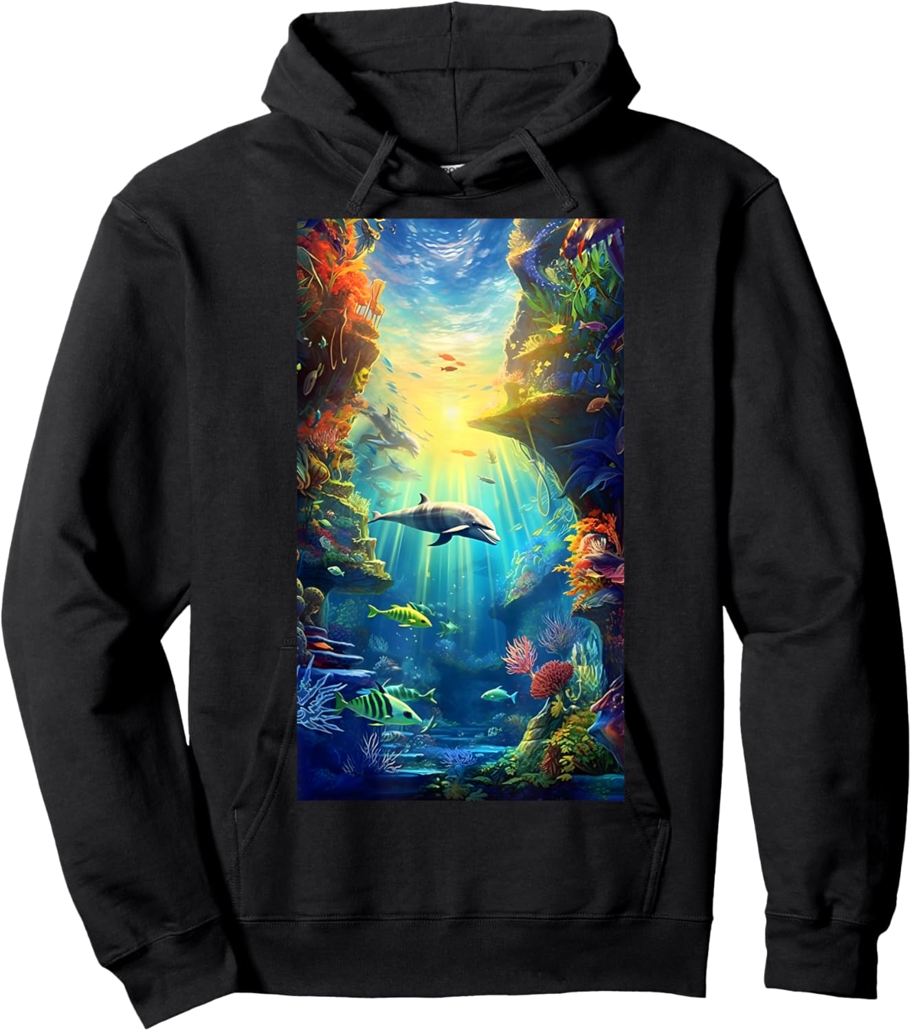 Underwater Sea Wonderland Ocean Nature Protection Hoodie - Hoodie | Black