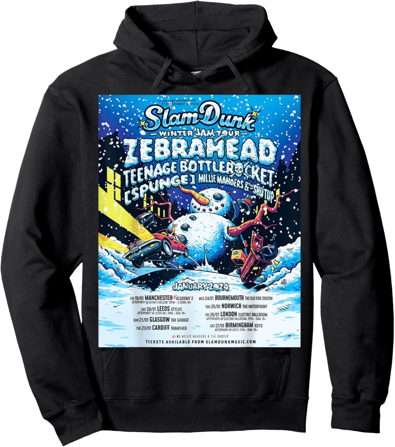Official Zebrahead Winter Jam 2024 Hoodie - Hoodie | Black