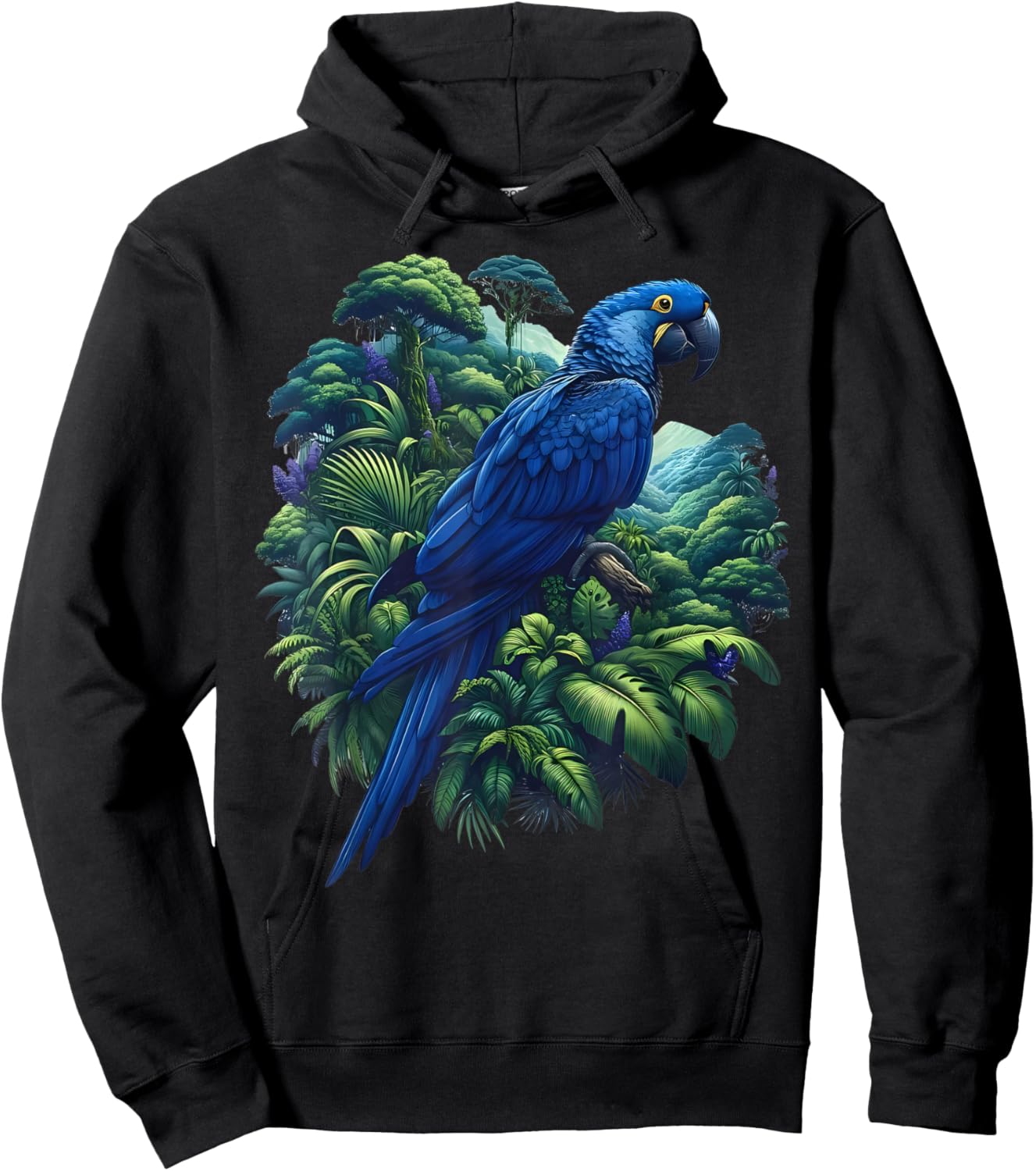 Tropical Forest Parrot for Bird Watching Macaw Hoodie - Hoodie | Black