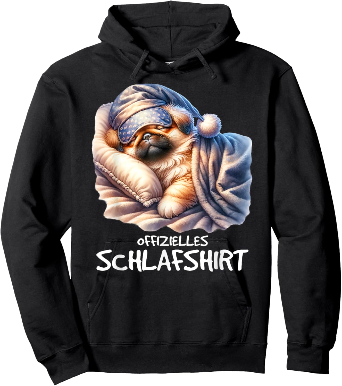 Offizielles Schlafshirt Hund Pekinese Hoodie - Hoodie | Black