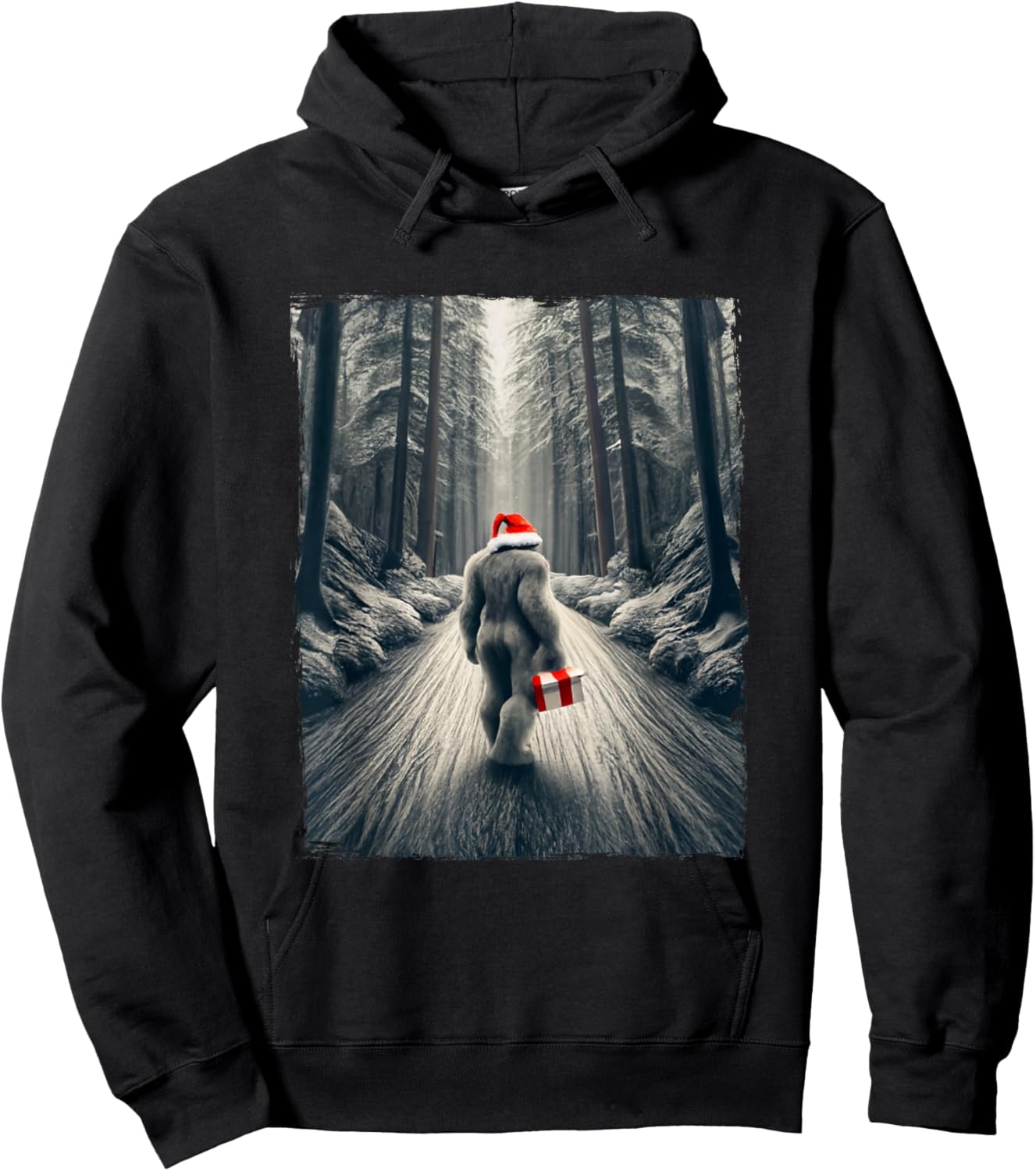 Santa Bigfoot Christmas Sasquatch Believe Hoodie - Hoodie | Black