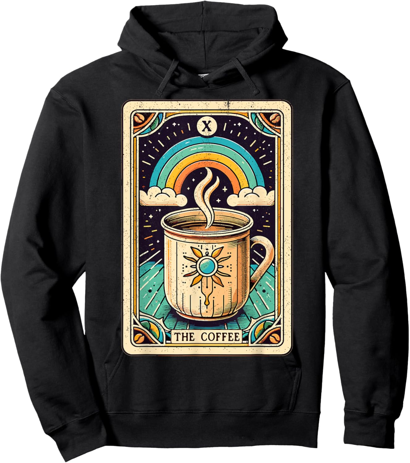 Coffee Tarot Card Designs The Coffee Tarot Card Coffee Lover Funny Coffee Hoodie - Hoodie | Black