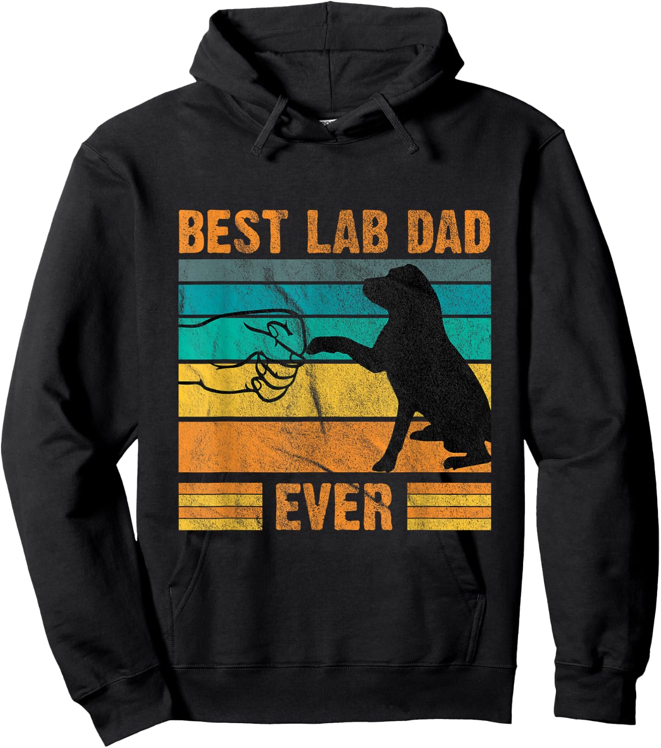 Best Lab Dad Ever Dog Lover Father's Day Gift Hoodie - Hoodie | Black