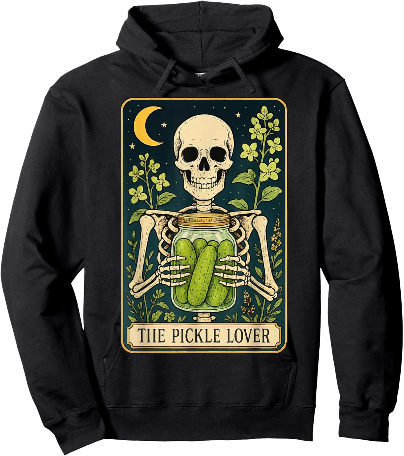 The Pickle Lover Tarot Card Hoodie - Hoodie | Black