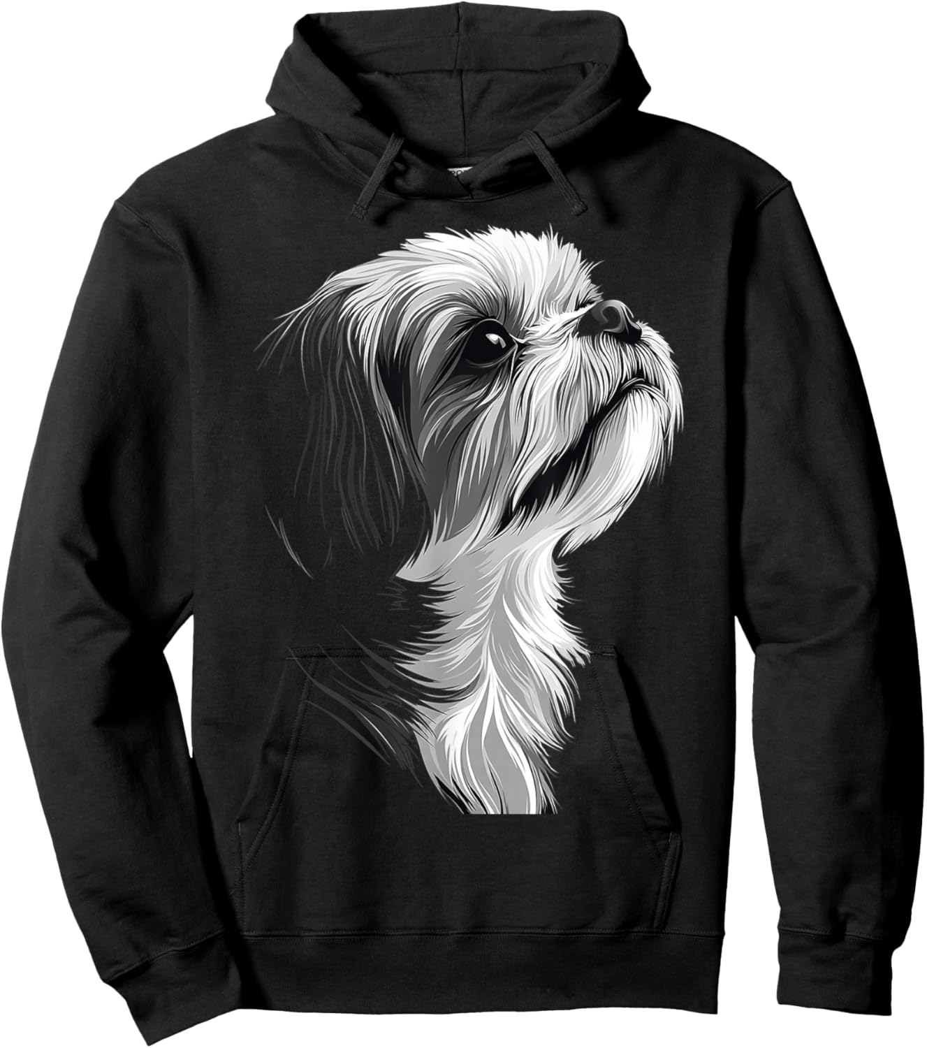Shih Tzu Dog Graphic Pet Art Shih Tzu Hoodie - Hoodie | Black