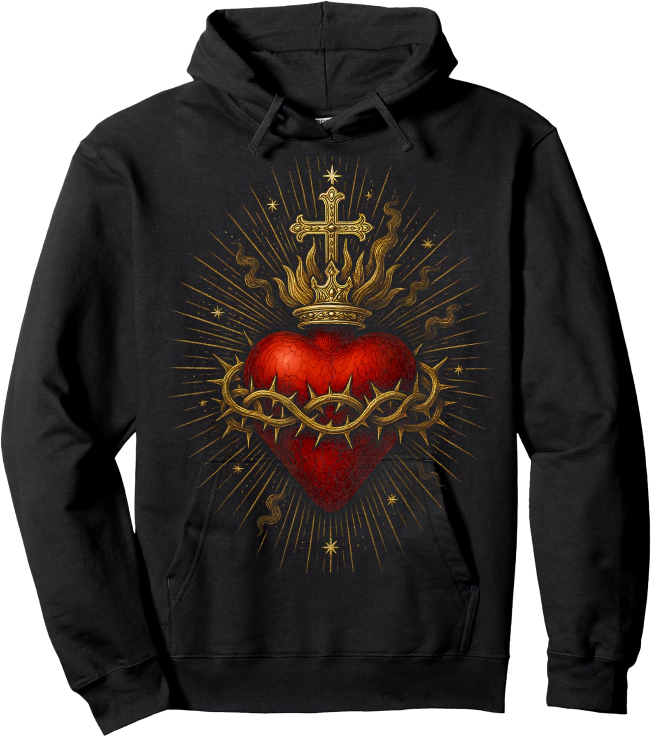 Sacred Heart of Jesus Catholic Christian Church Faith Hoodie - Hoodie | Black