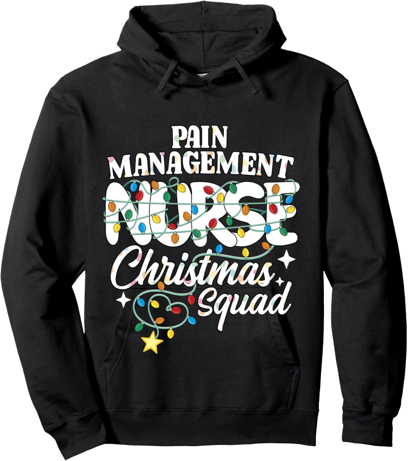 Pain Management Nurse Christmas Squad Pain Control Nursing Hoodie - Hoodie | Black