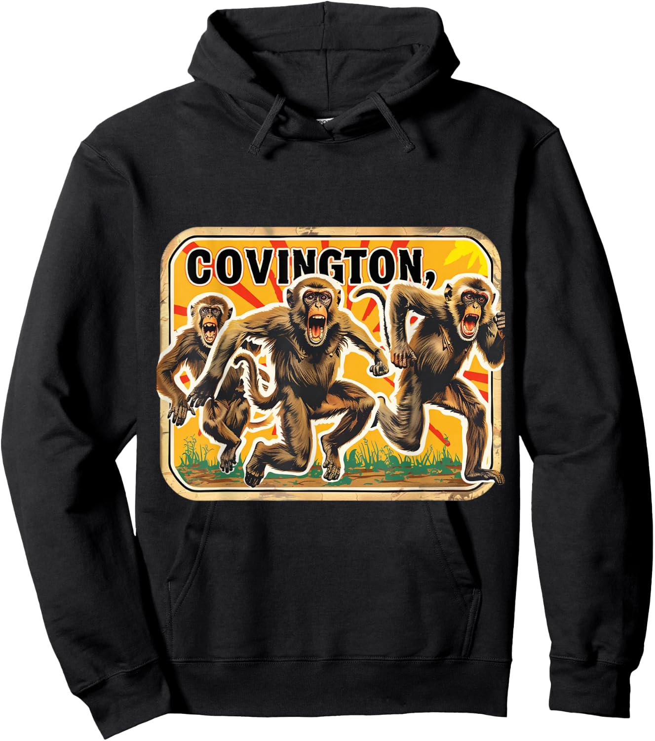 Covington Louisiana Primate Escape Rhesus Macaques Monkeys Hoodie - Hoodie | Black