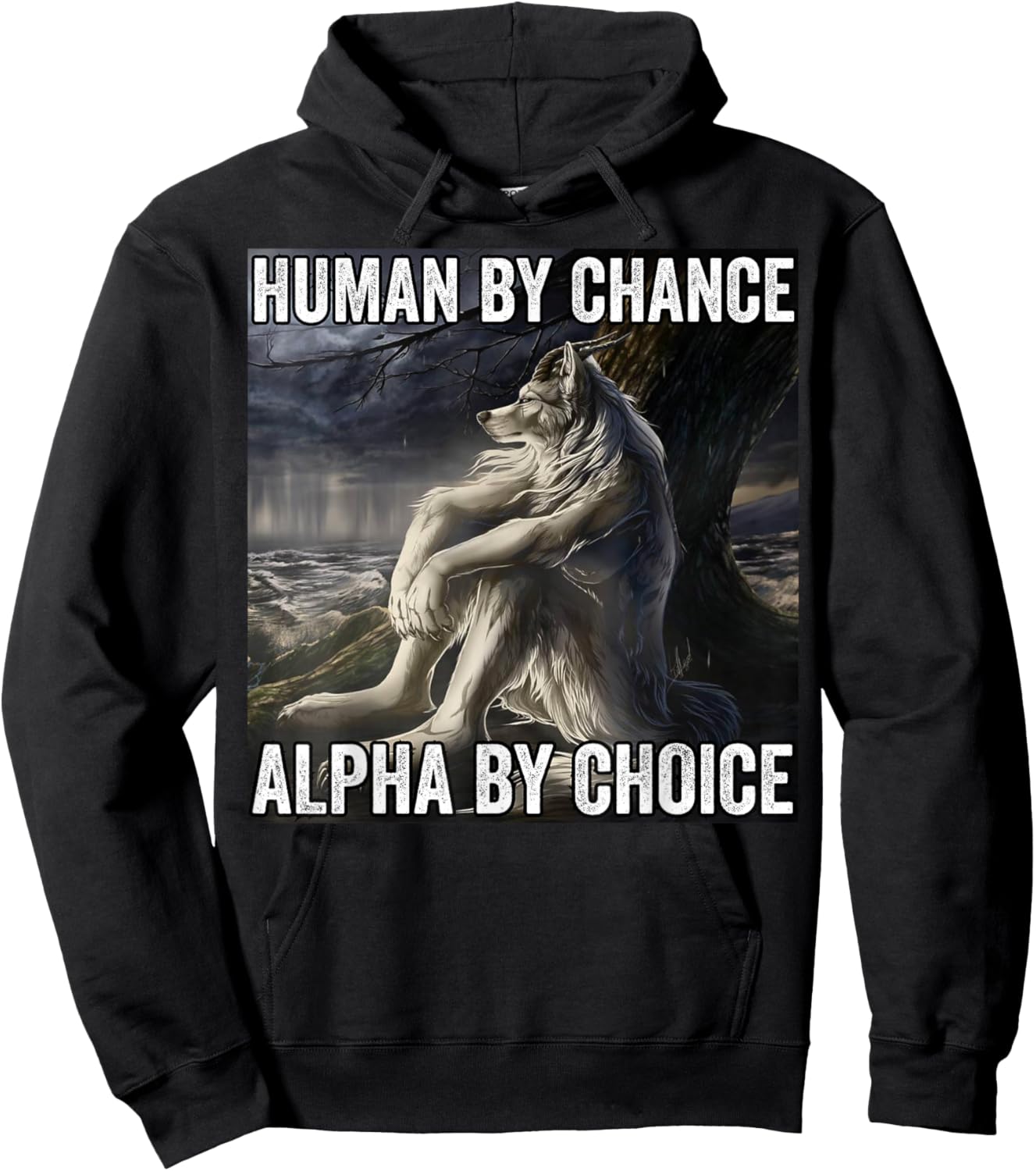 Human By Chance Alpha By Choice Hoodie - Hoodie | Black