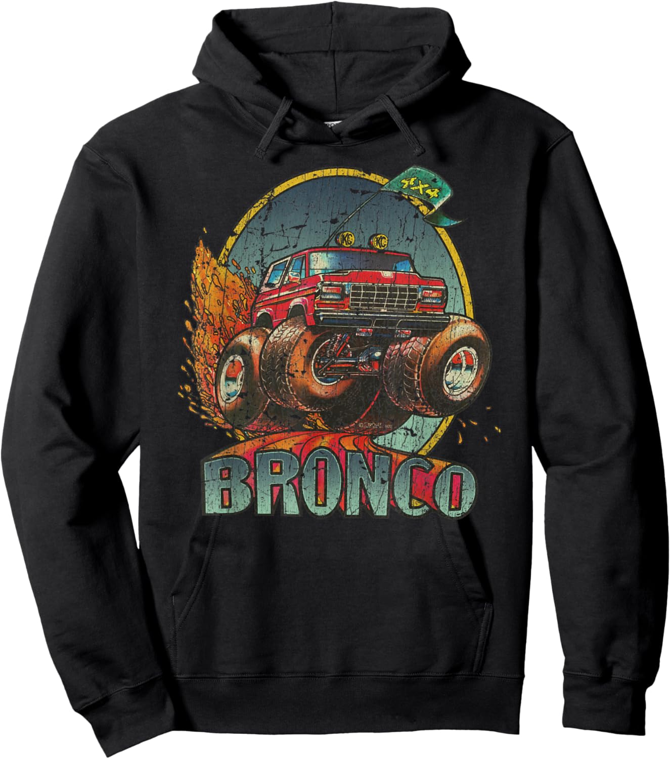 1978 78 Bronco 4x4 SUV Car Hoodie - Hoodie | Black