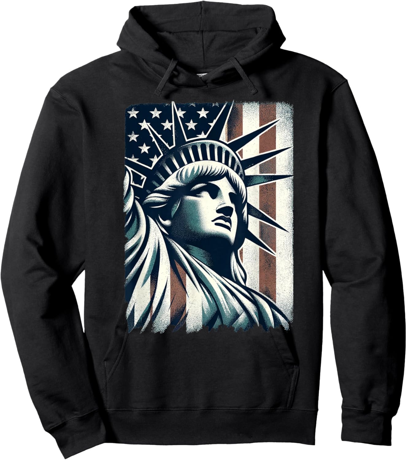 Statue of Liberty Iconic Freedom Symbol USA Landmark Hoodie - Hoodie | Black