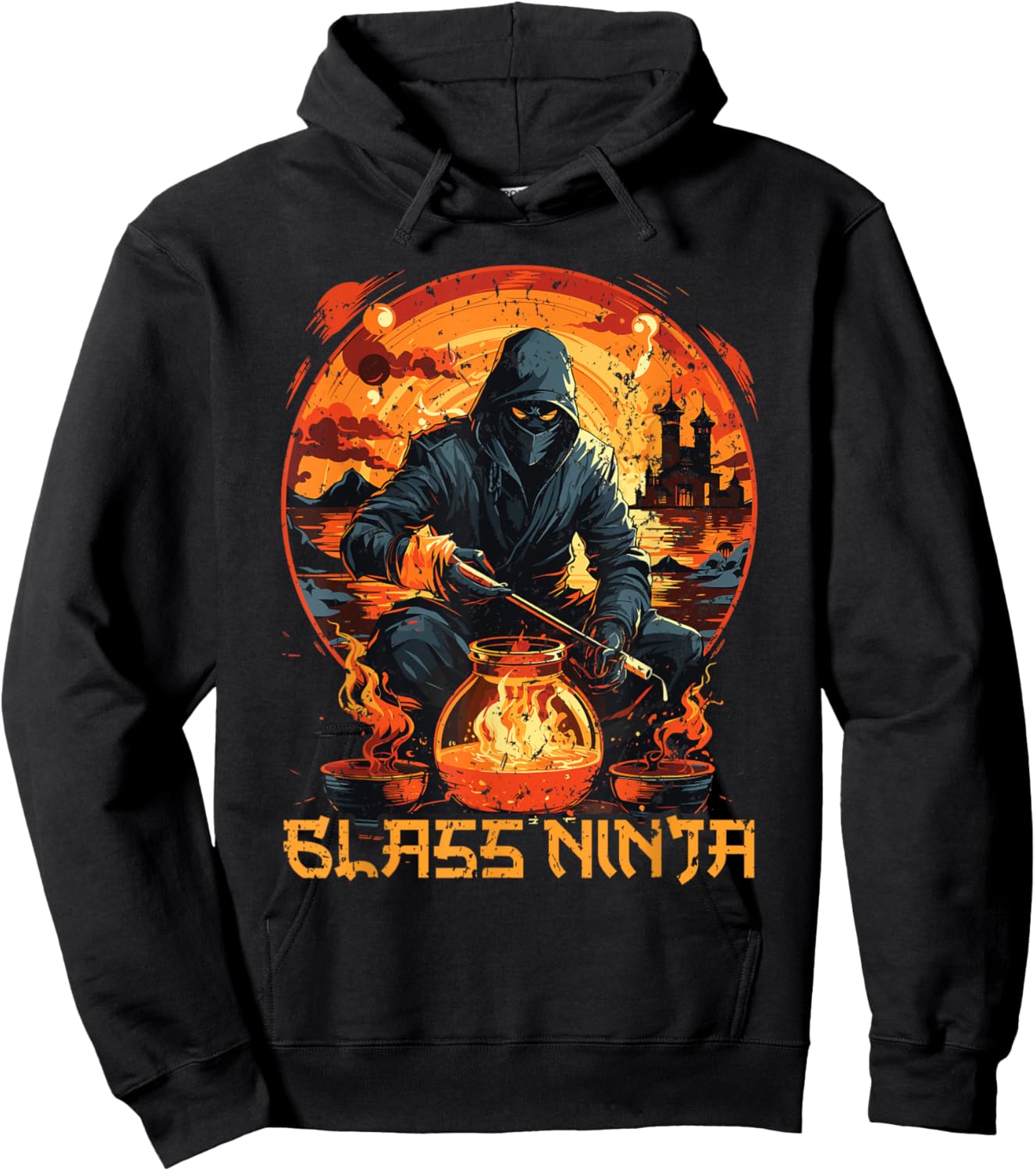 Glassblowing Glassblower Glassmaker Lampwork Glass Blowing Hoodie - Hoodie | Black