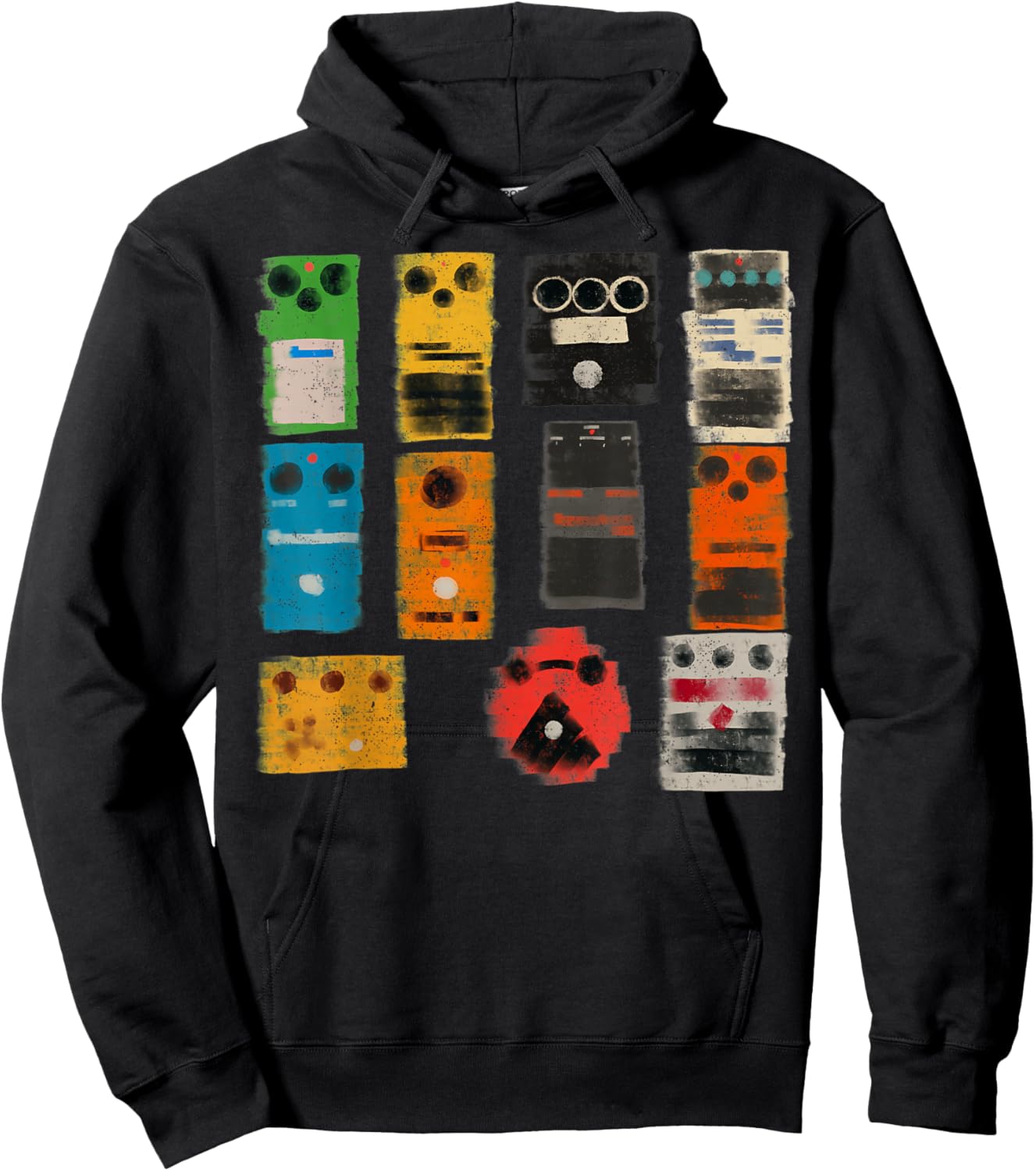 Guitar Effect Pedals Impressionist Painting Music Hoodie - Hoodie | Black