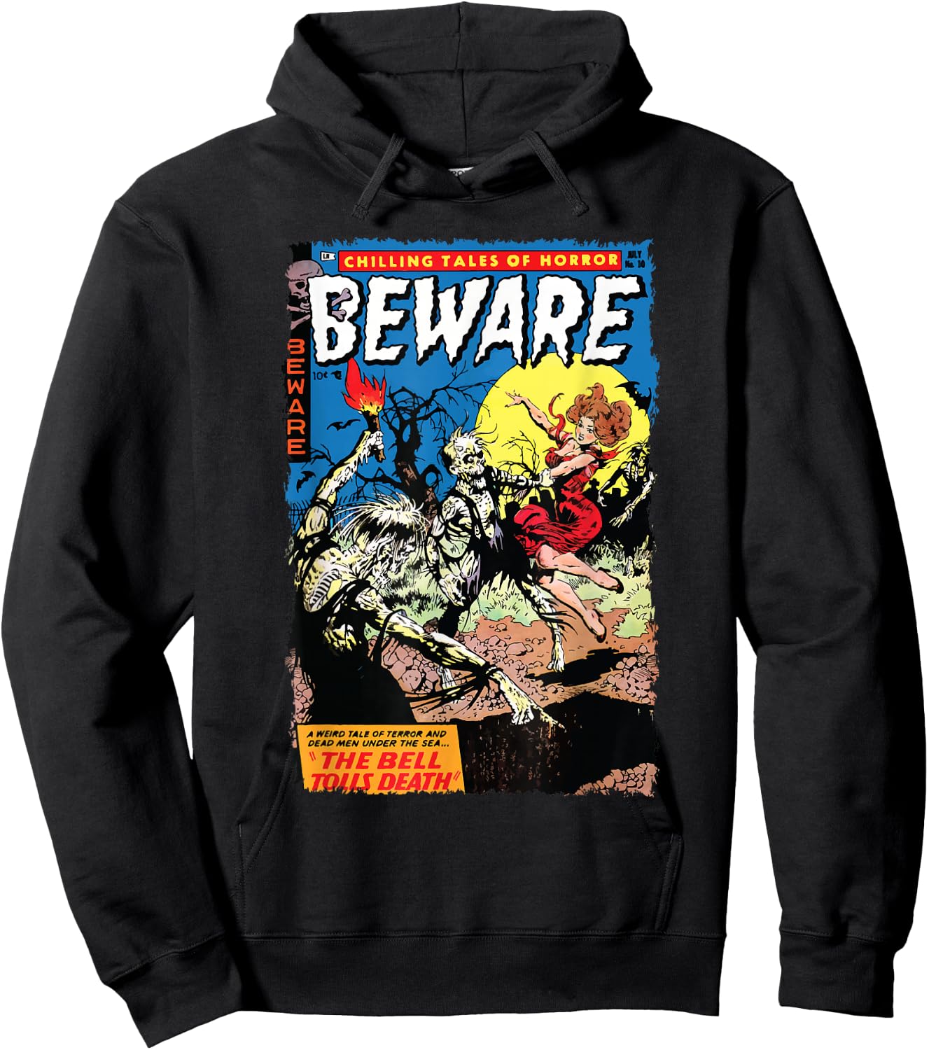 Vintage Horror Comic Book Cover Beware 10 Hoodie - Hoodie | Black