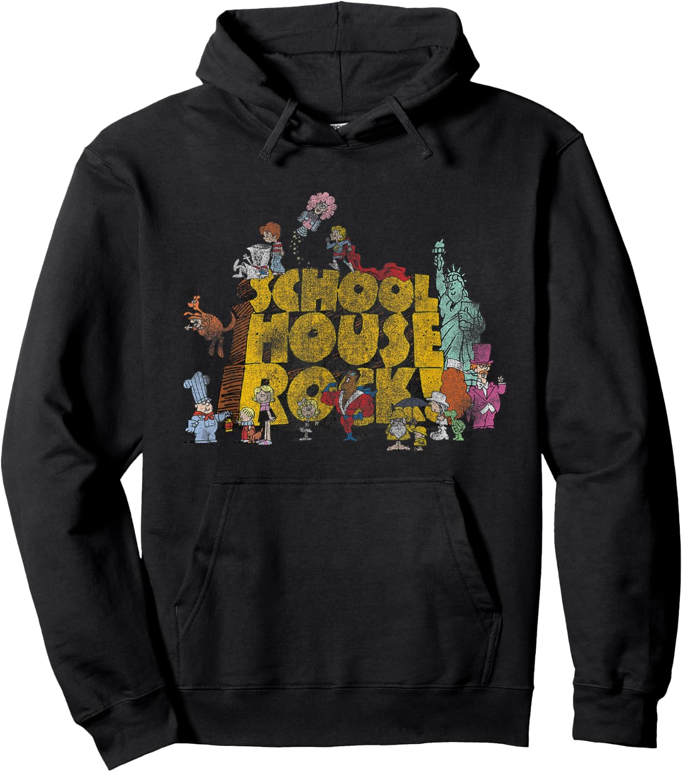 Schoolhouse Rock Classic Cartoon Show Logo Vintage Cartoon Hoodie - Hoodie | Black