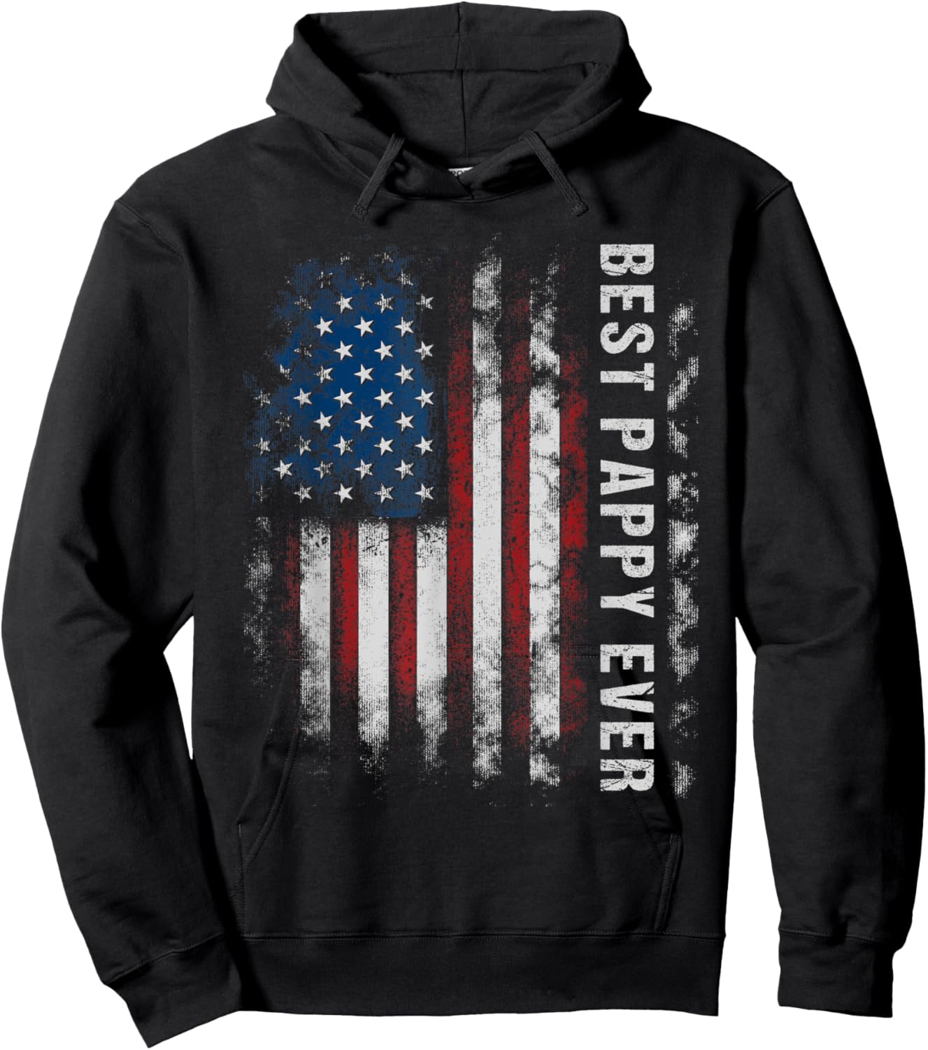 Pappy American Flag Father's Day For Pappy From Daughter Women Kids Men Hoodie - Hoodie | Black