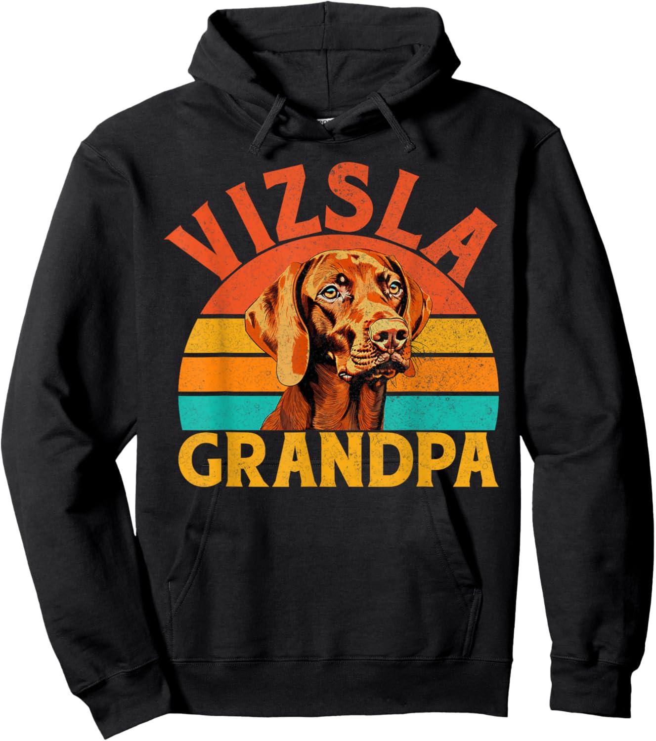 Vizsla Grandpa Vizsla Hoodie - Hoodie | Black