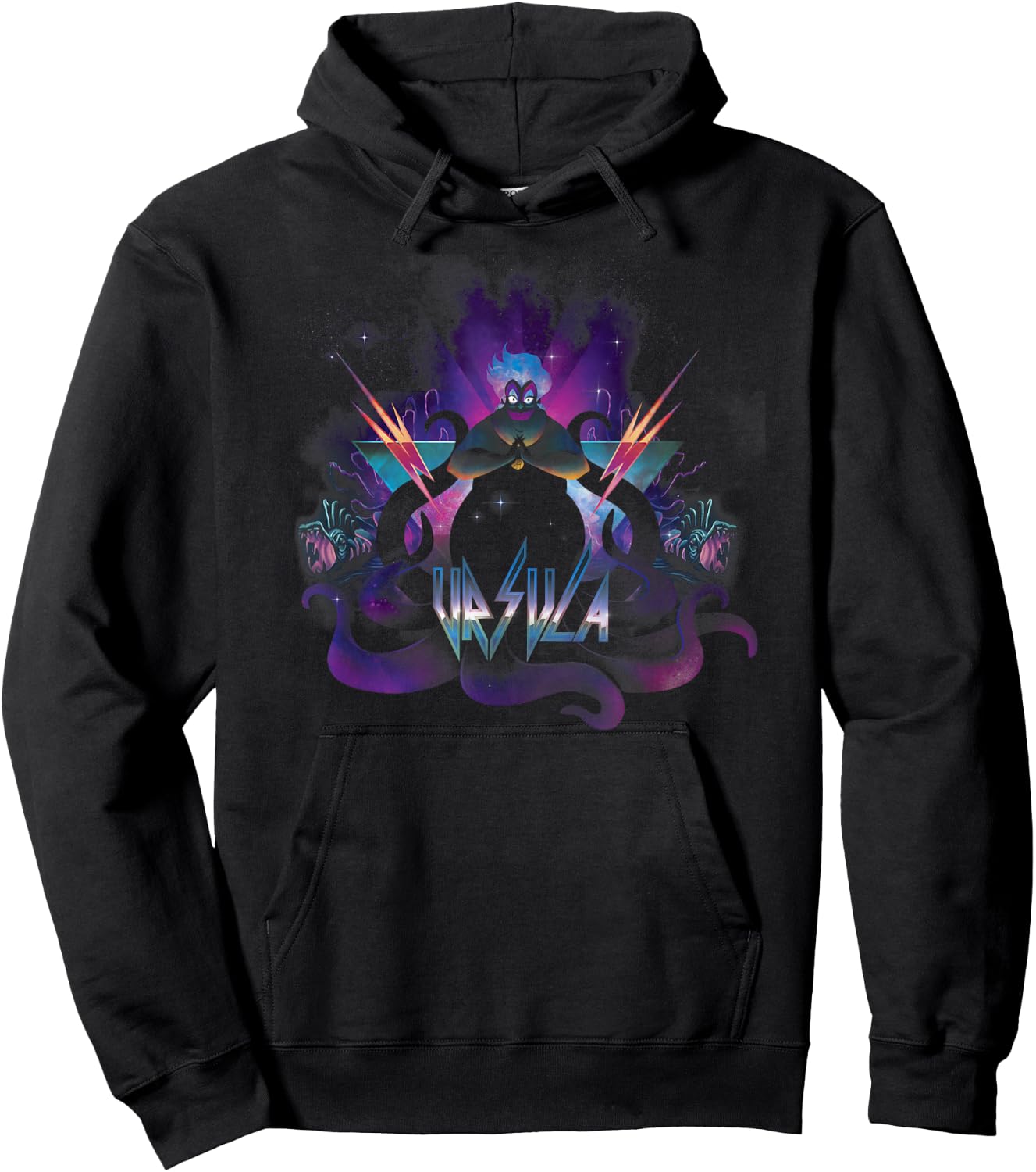 Disney Villains Ursula 80's Style Portrait Hoodie - Hoodie | Black