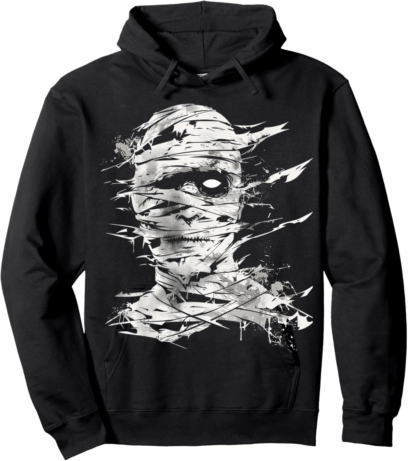Mummy Costume Halloween Graphic Art Mummy Hoodie - Hoodie | Black